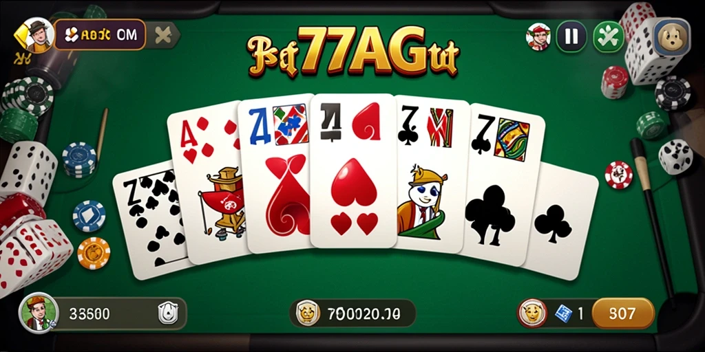 Screenshot gameplay dari 77AG menampilkan aksi seru game Domino.