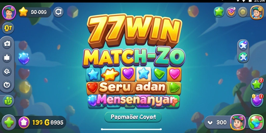 Screenshot gameplay 77WIN yang menunjukkan aksi Match-3 yang seru.