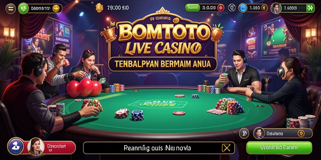 Tampilan gameplay menarik dari aplikasi Live Casino BOMTOTO.