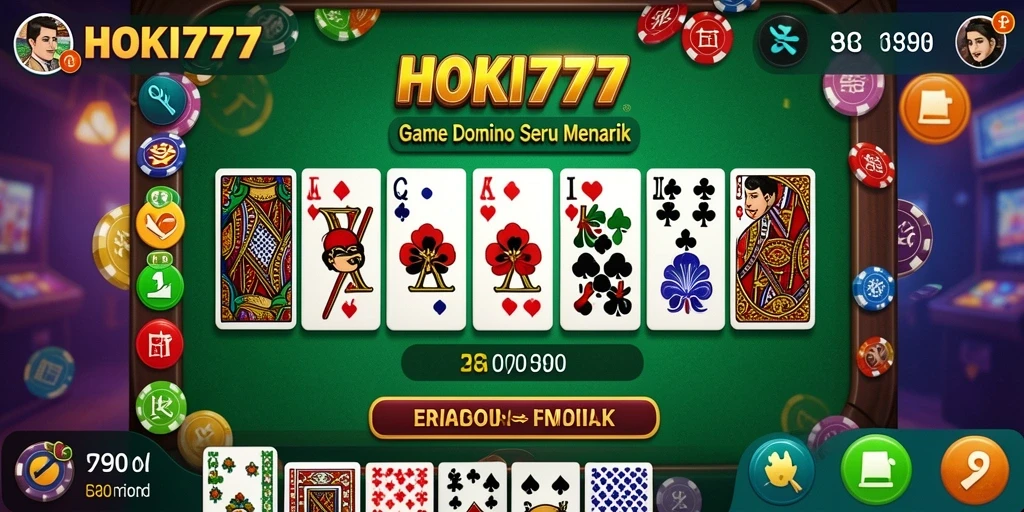 Screenshot HOKI777 menampilkan gameplay seru dan interaktif dari permainan Domino.