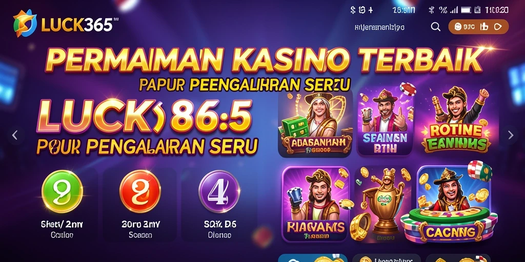 Screenshot LUCK365 menampilkan keseruan permainan Kasino yang mendebarkan.