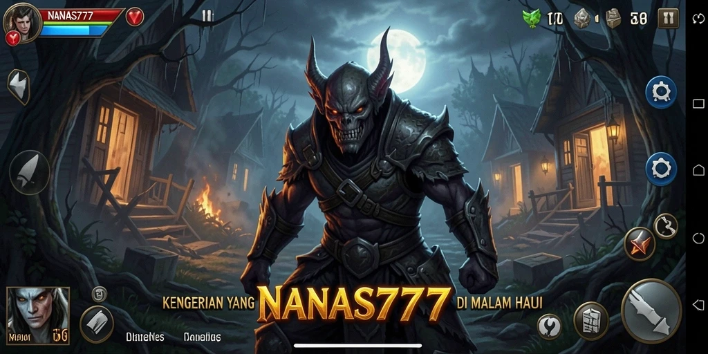 Screenshot gameplay NANAS777 yang menampilkan momen menegangkan dalam suasana Horror.