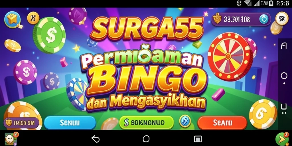 Tampilan menarik dan interaktif dari gameplay Bingo SURGA55.